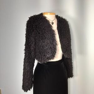 Chic Black Fur Bolero from Vertigo Paris